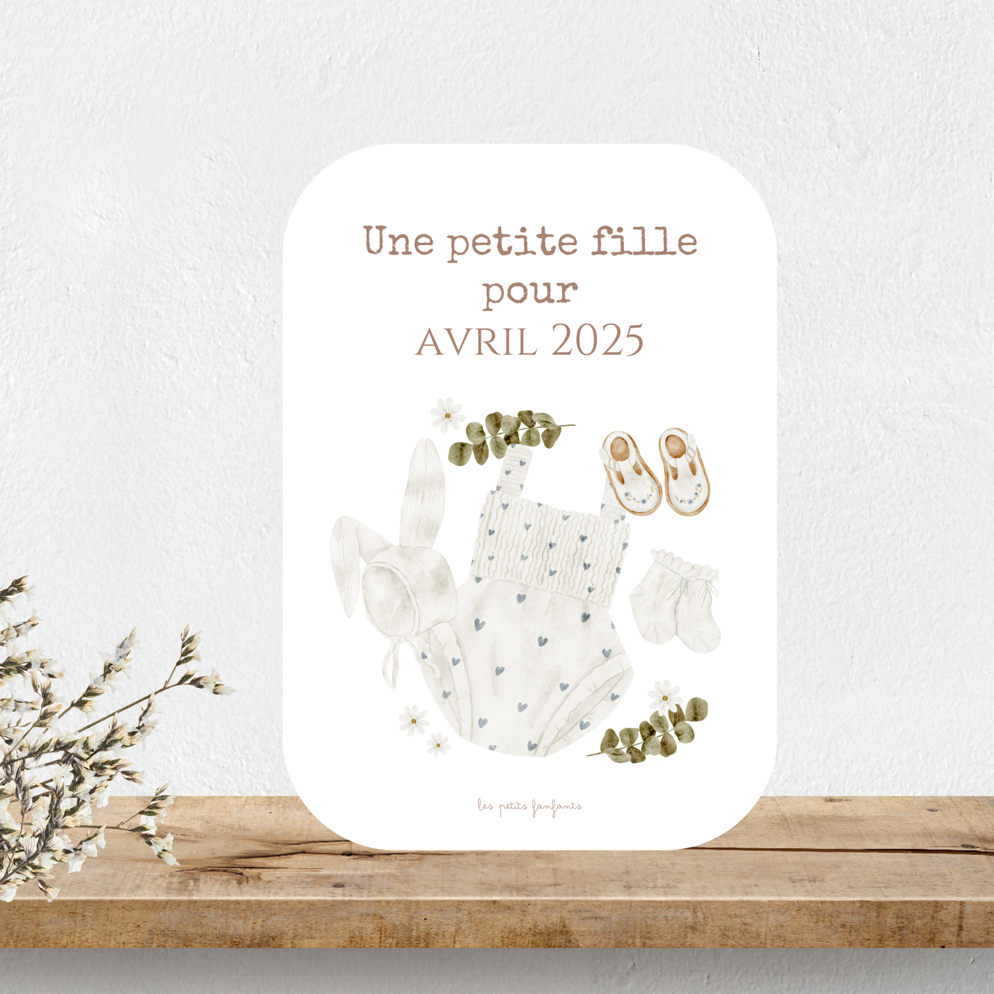 Carte une petite fille pour - Modèle barboteuse cœurs