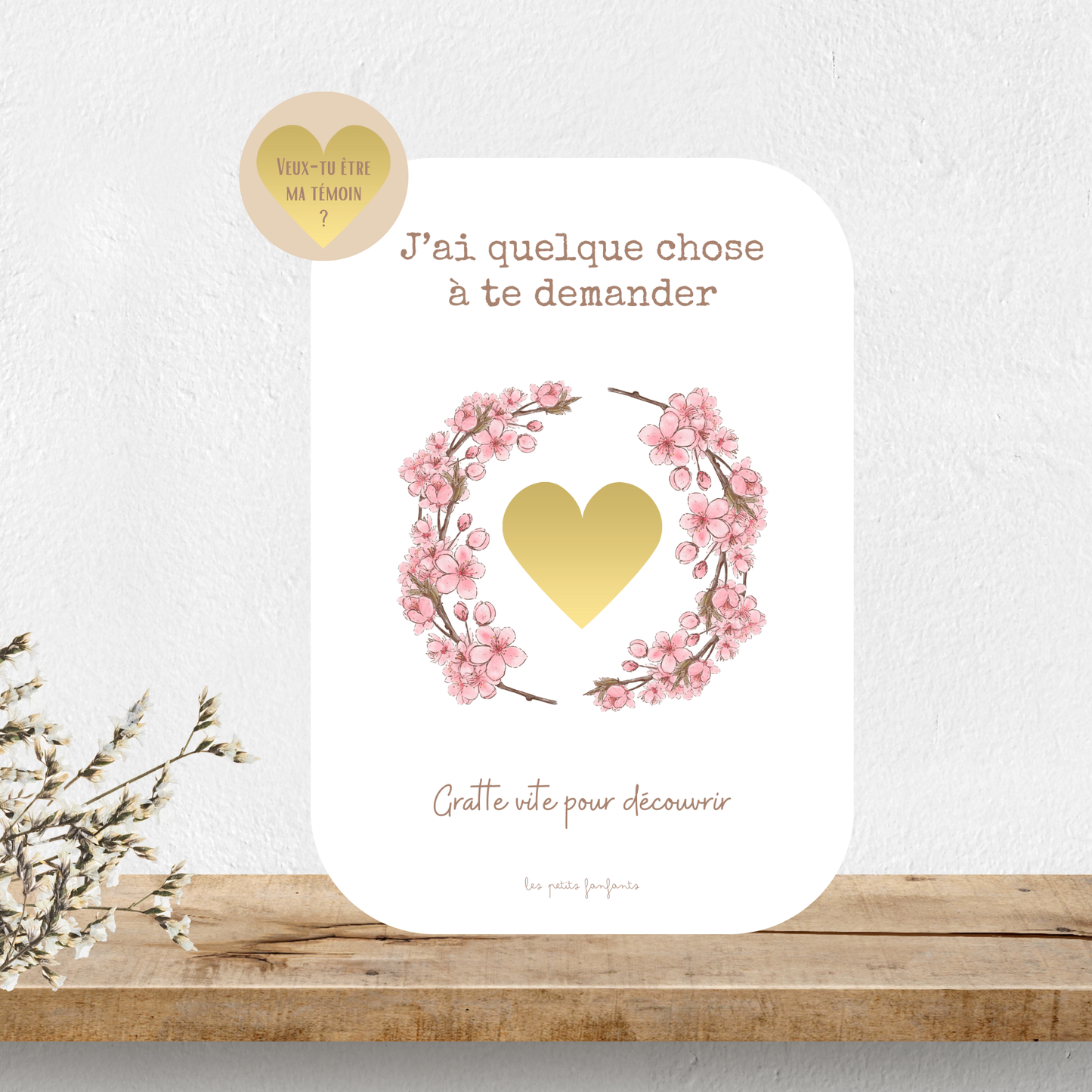 Carte à gratter - Veux-tu être ma témoin ?