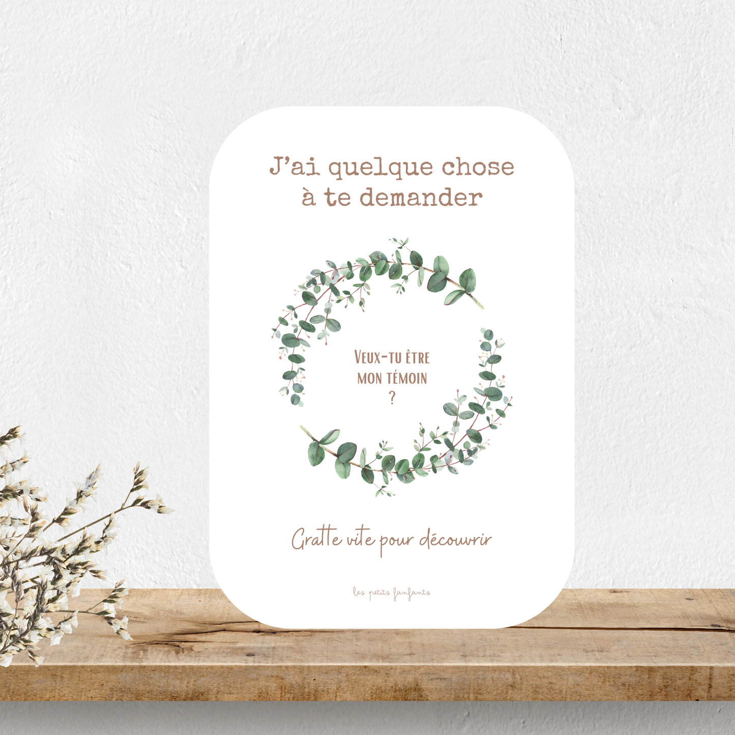 Carte à gratter - Veux-tu être mon témoin ?