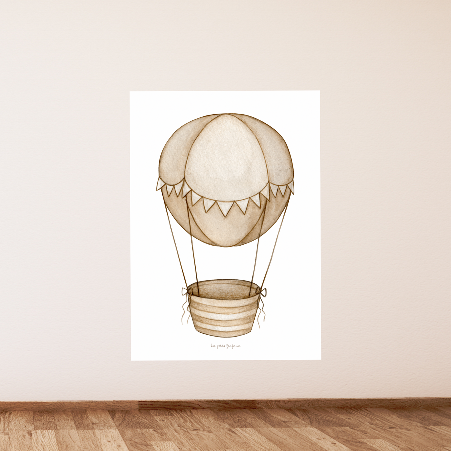 Affiche décorative - Montgolfière unie