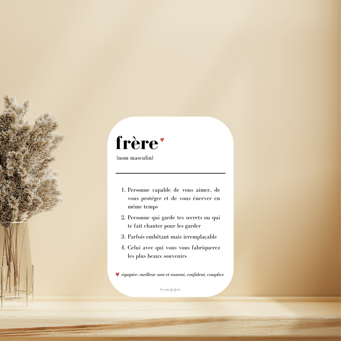Affiche décorative - Définition Frère