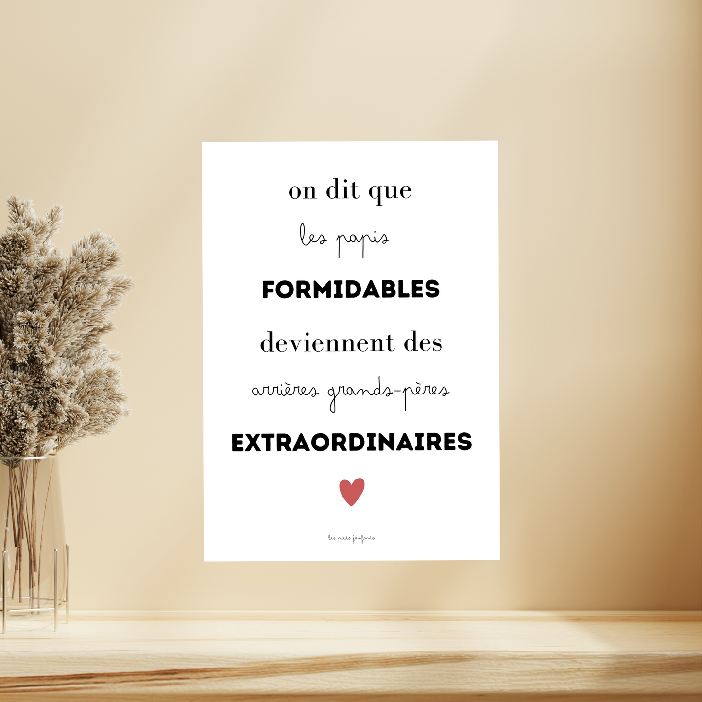 Affiche annonce grossesse - Futur arrière grand-père