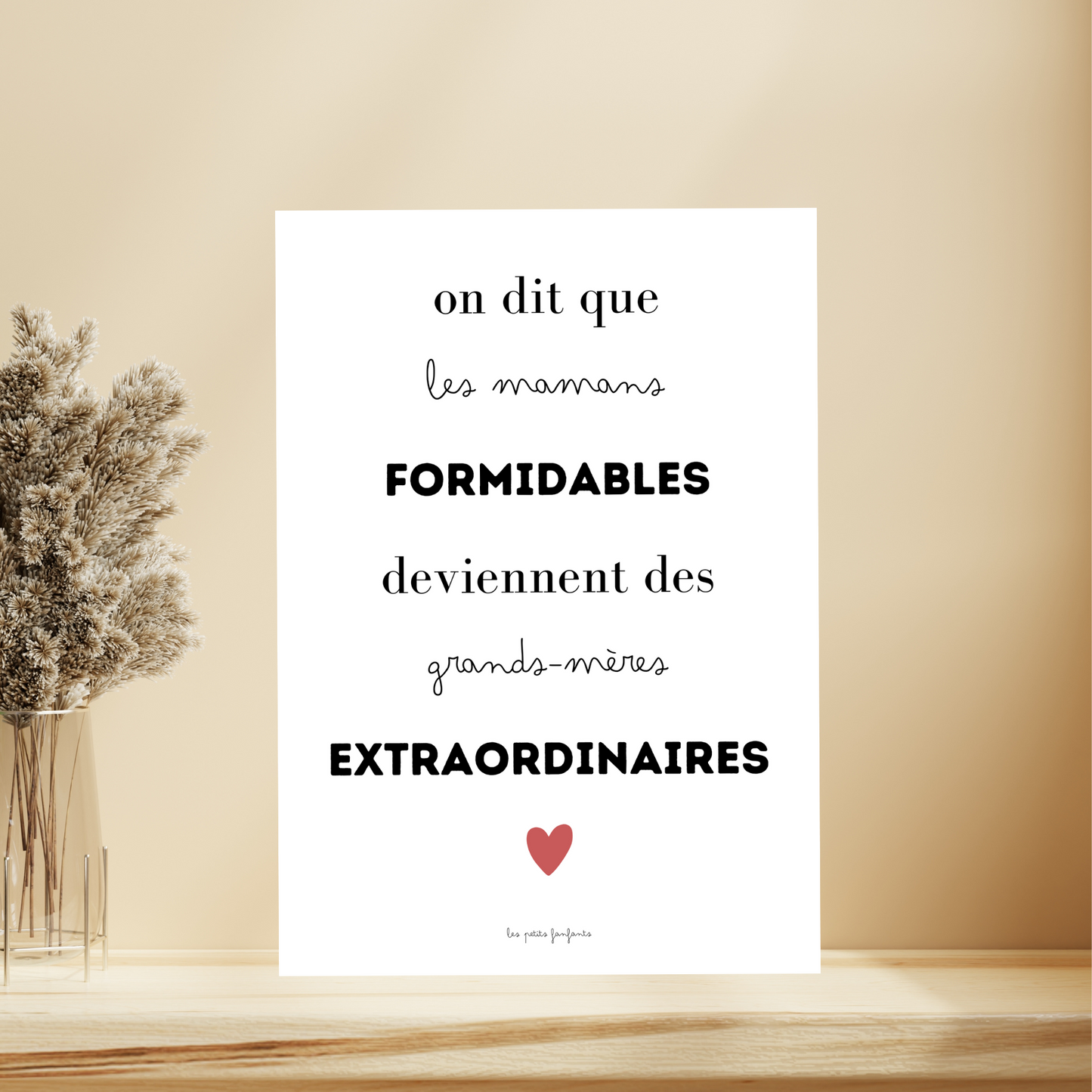 Affiche annonce grossesse - Future grand-mère