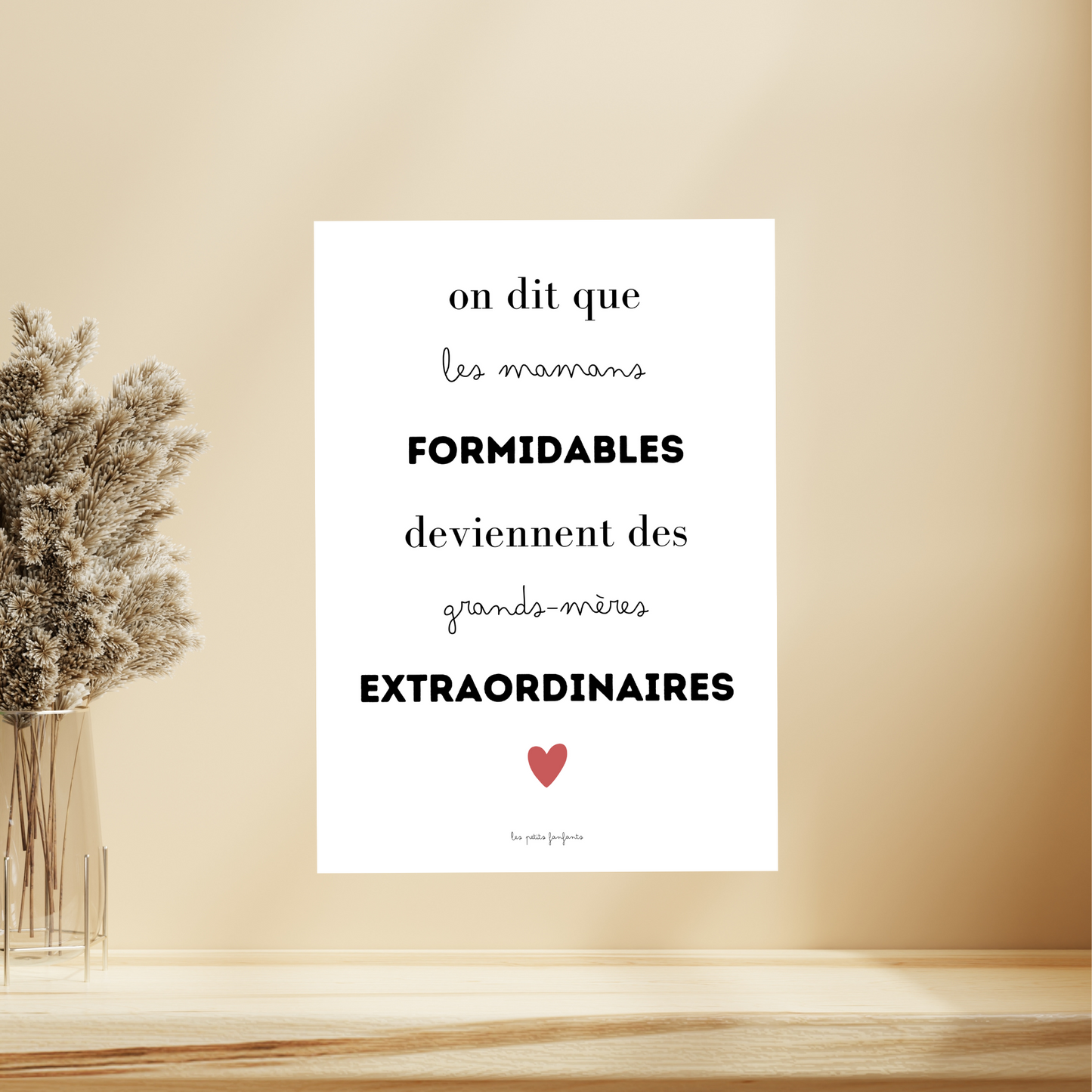 Affiche annonce grossesse - Future grand-mère