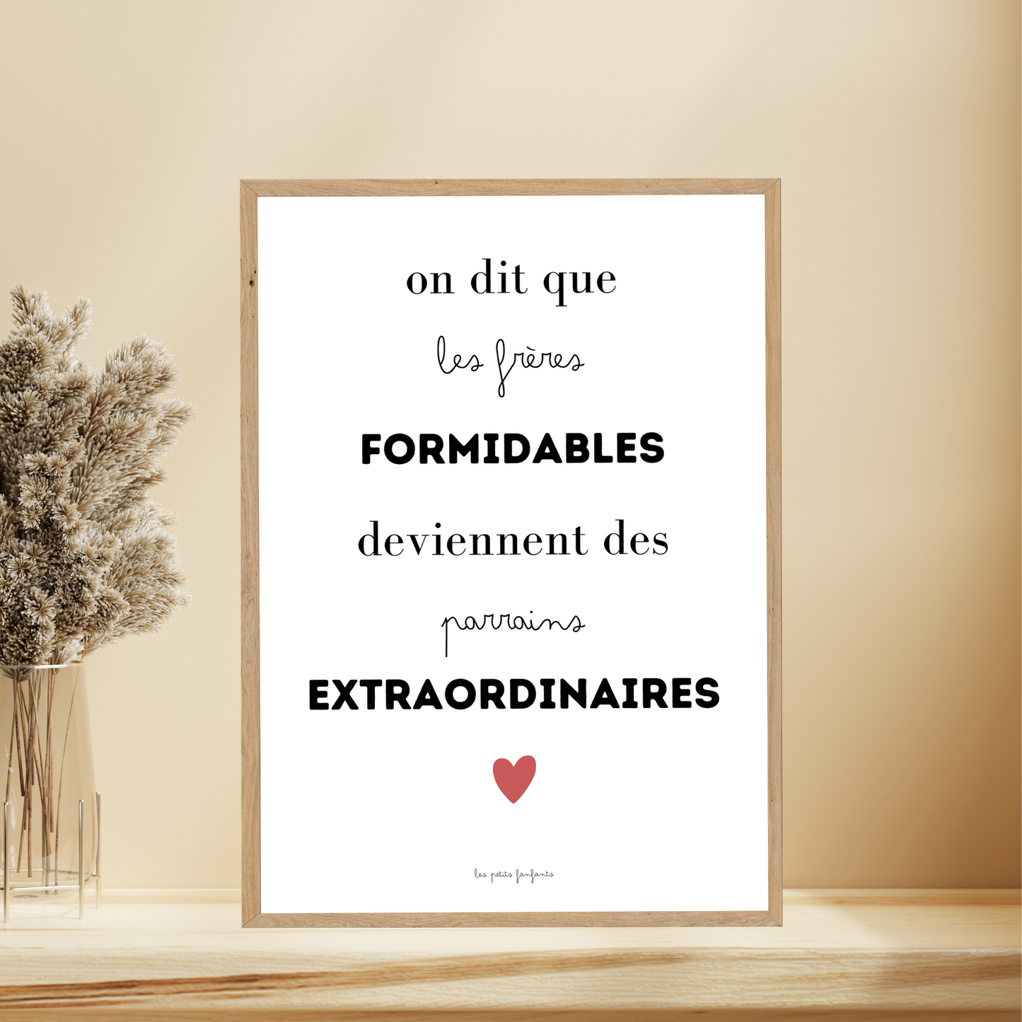 Affiche annonce grossesse - Futur parrain