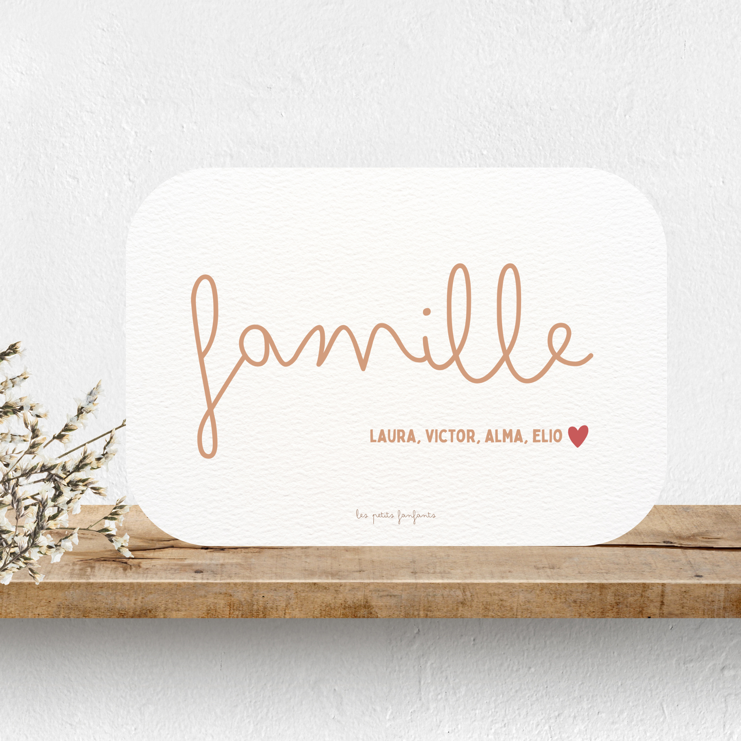Carte décorative famille