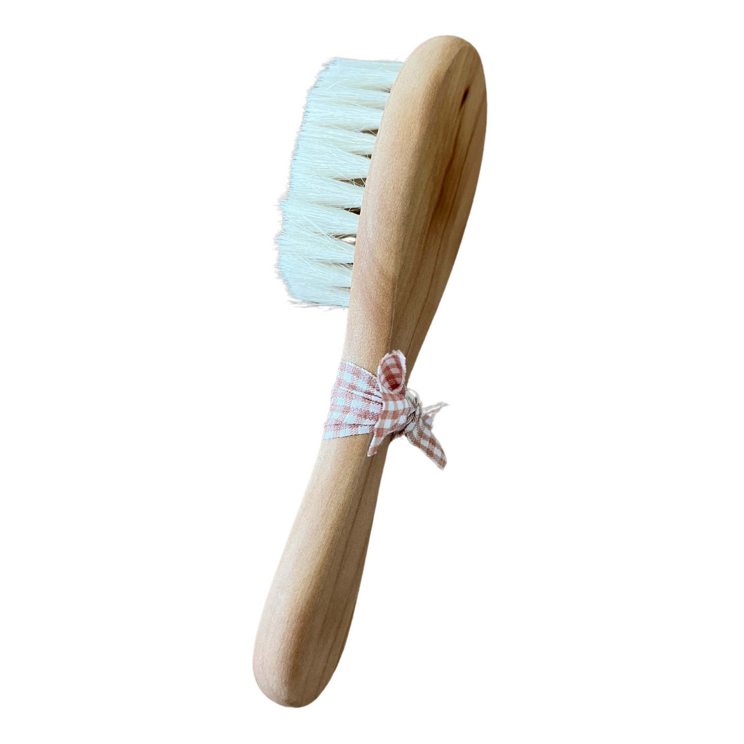 Brosse à cheveux bébé personnalisée - motif vichy rose