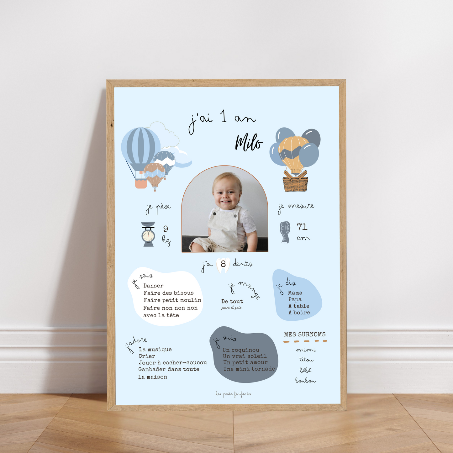 Thème Montgolfière - Affiche anniversaire
