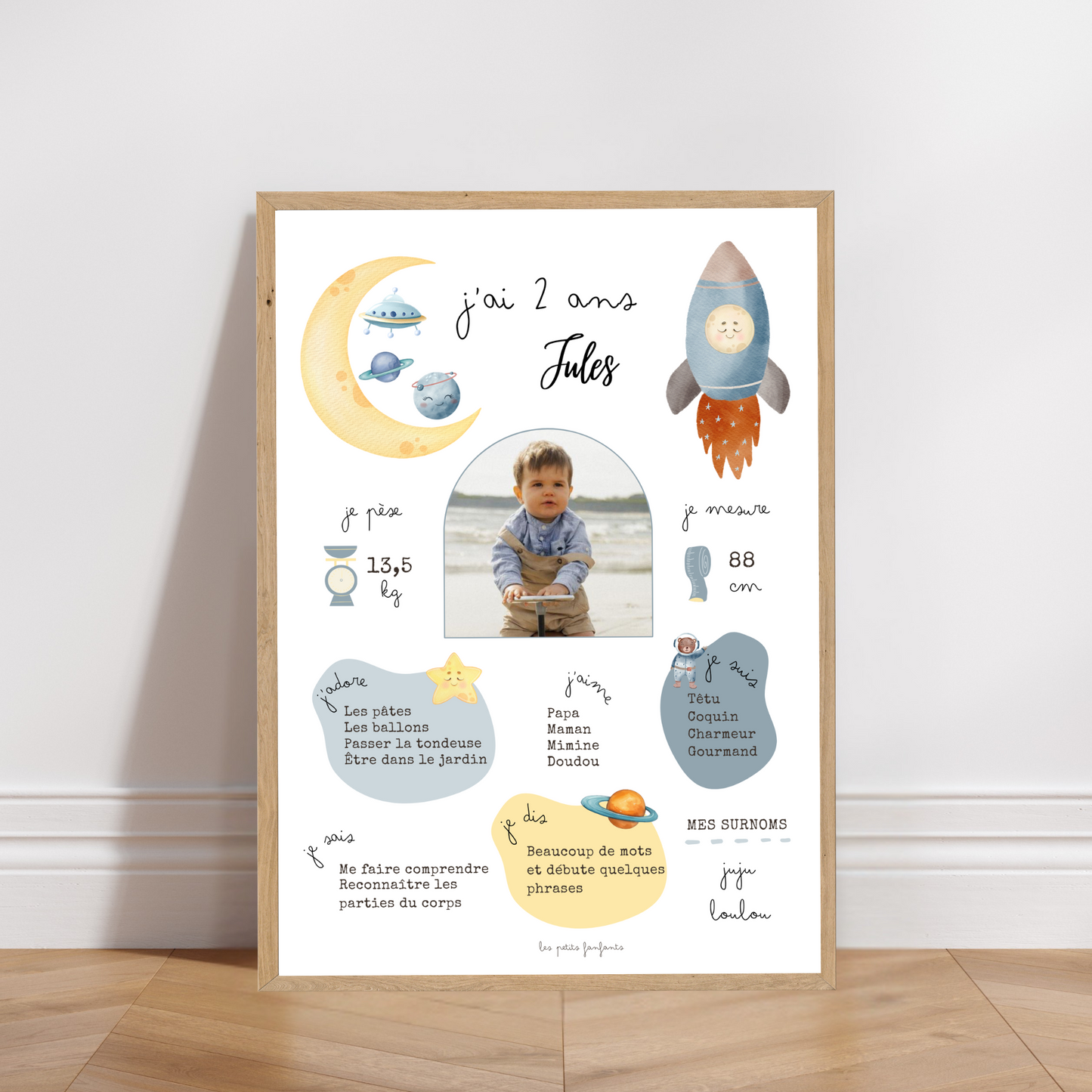 Thème To The Moon - Affiche anniversaire