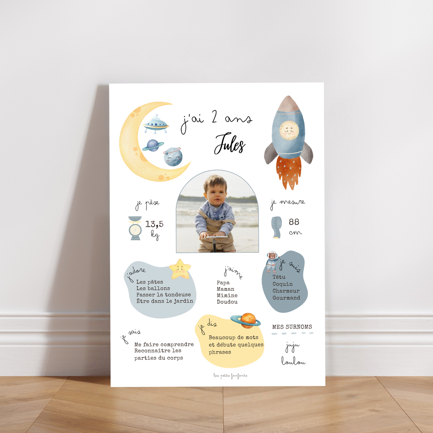 Thème To The Moon - Affiche anniversaire