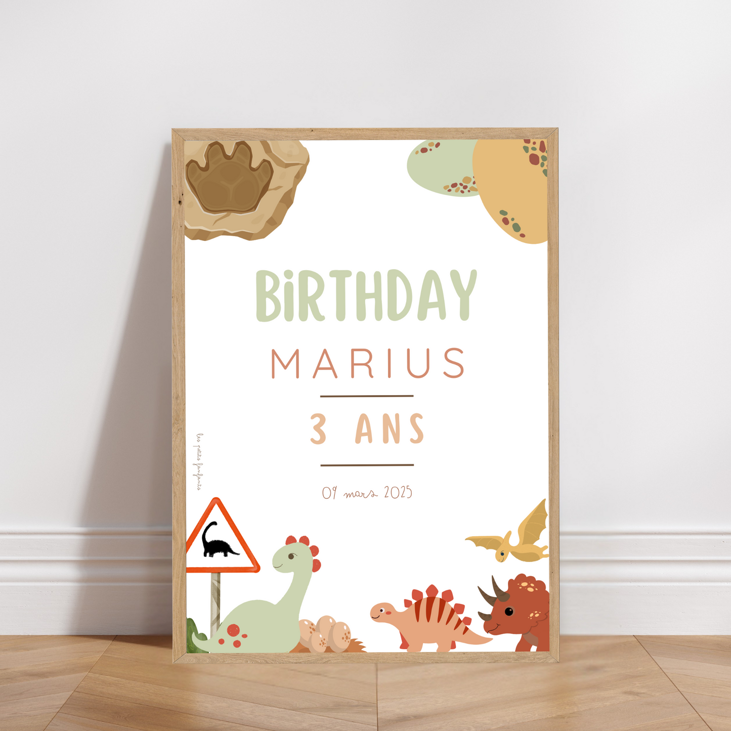 Thème Dinosaure - Affiche bienvenue anniversaire