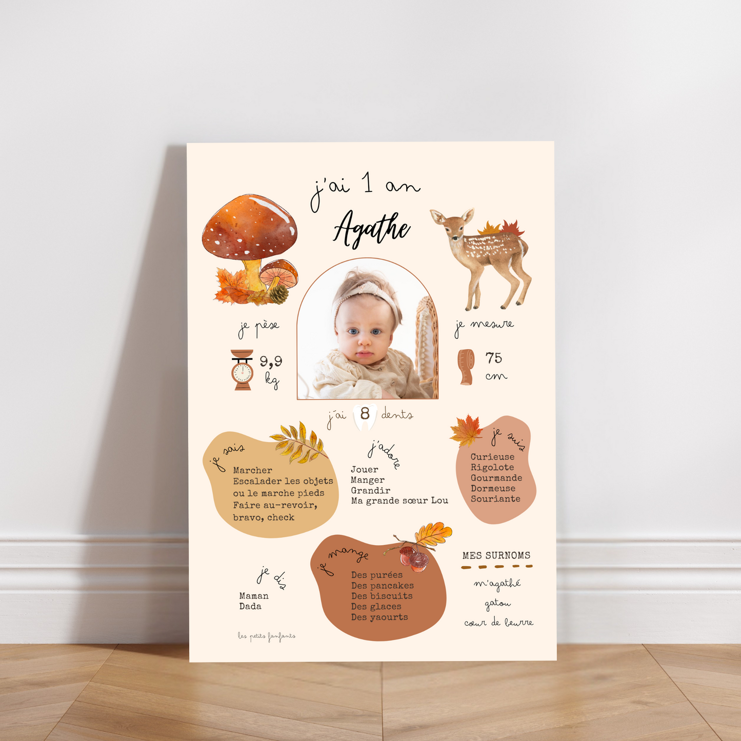 Thème Automne - Affiche anniversaire