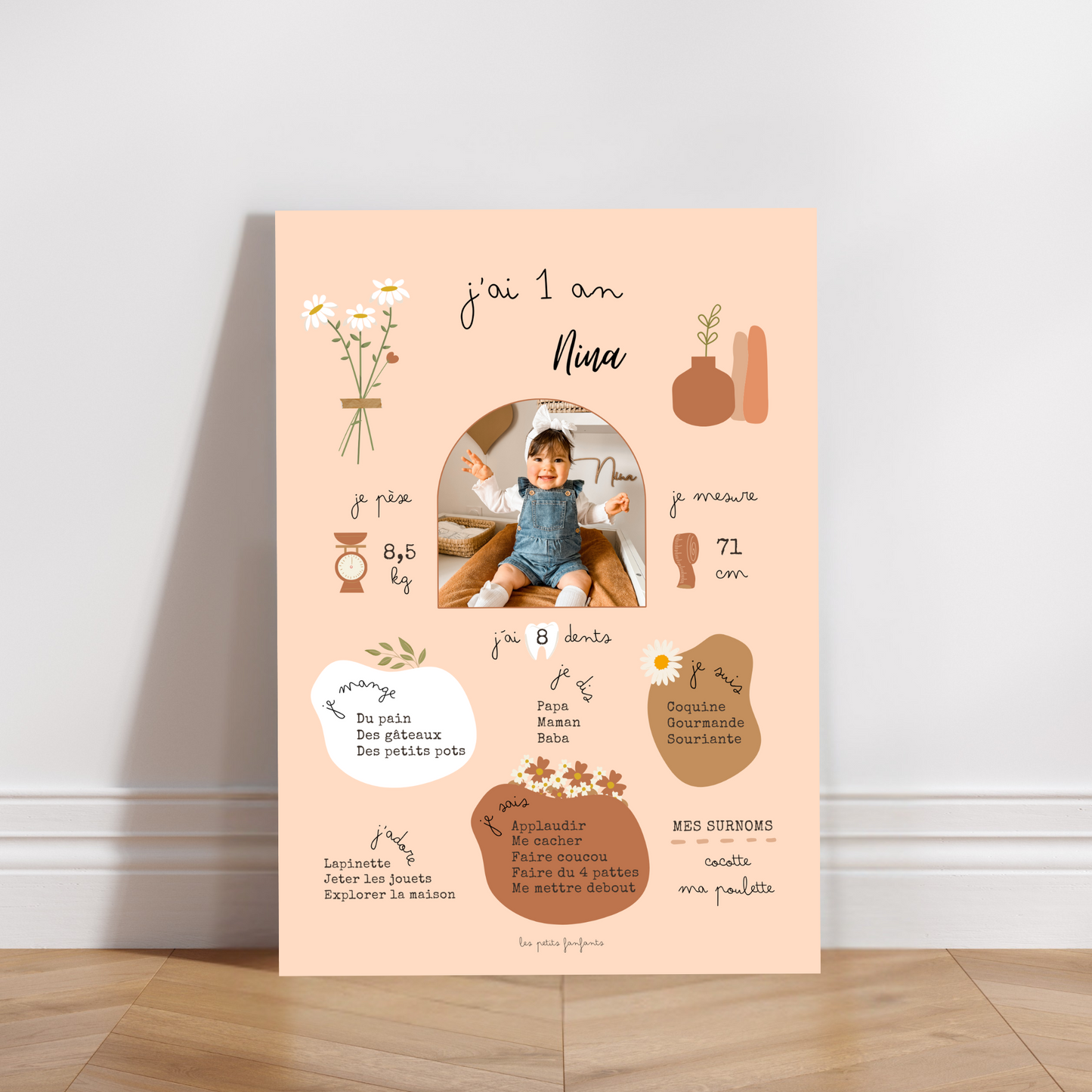 Thème Boho version terracotta - Affiche anniversaire
