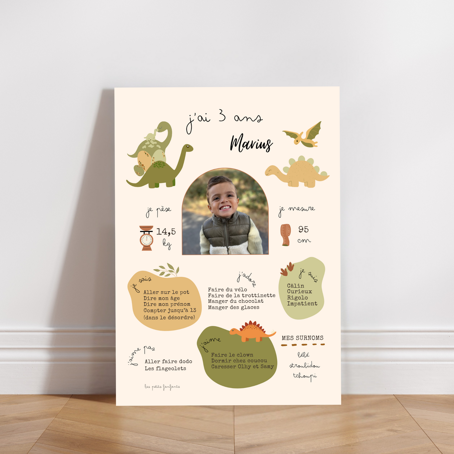 Thème Dinosaure - Affiche anniversaire