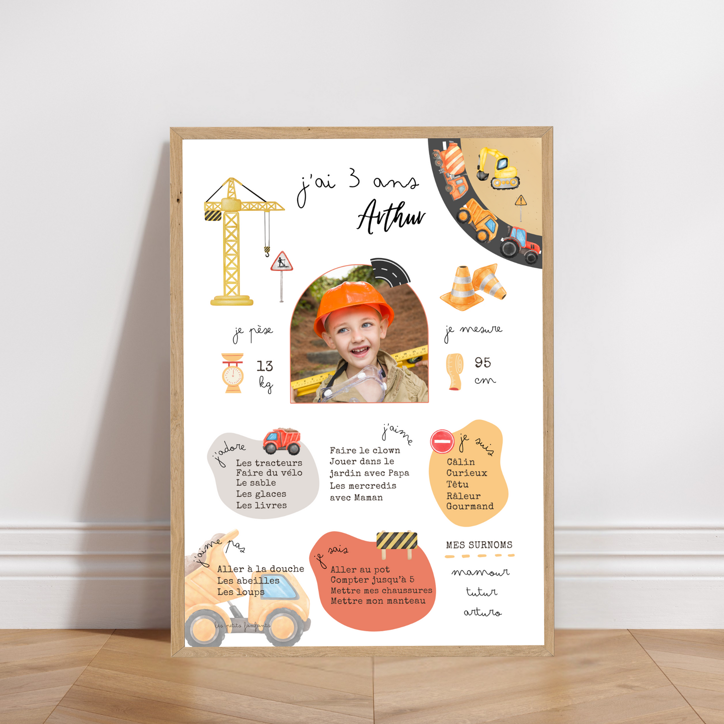 Thème Chantier - Affiche anniversaire