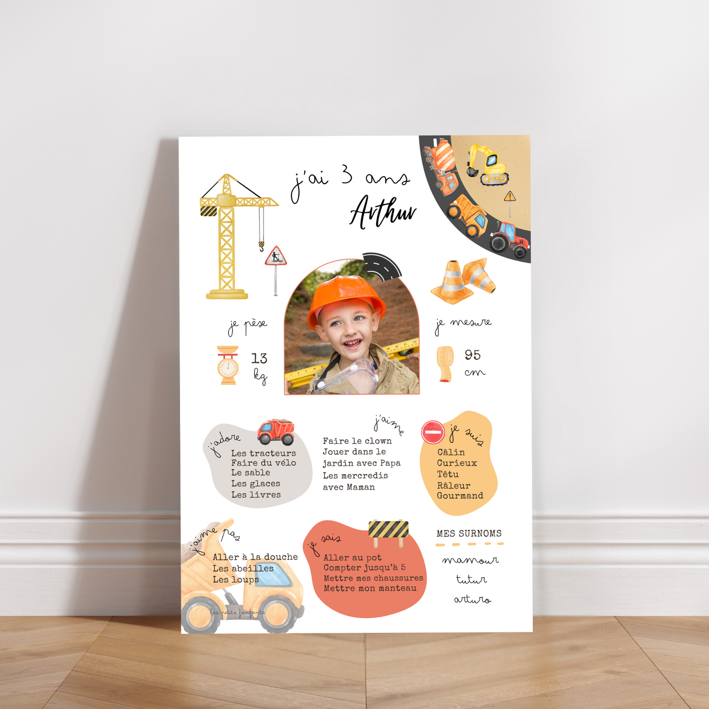 Thème Chantier - Affiche anniversaire