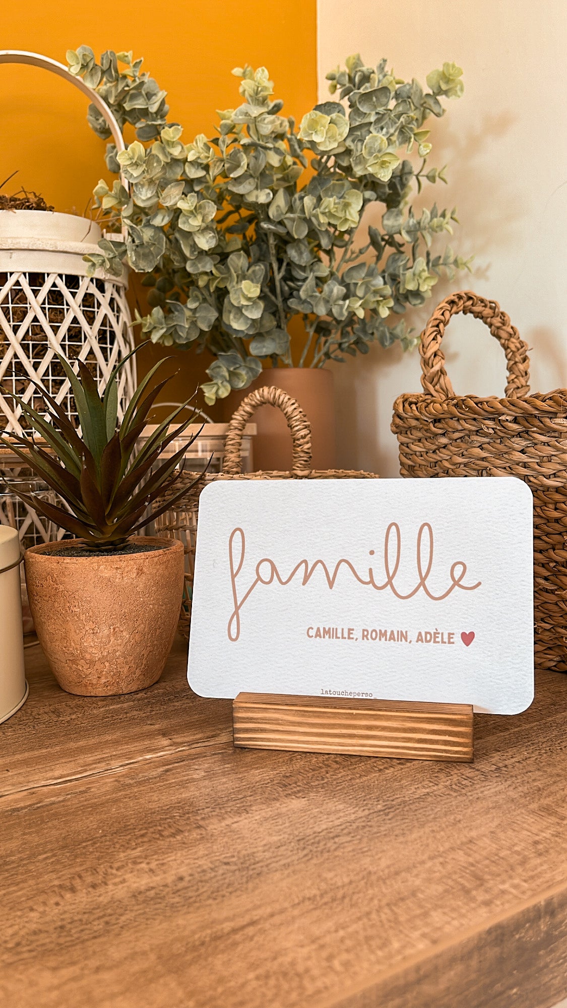 Carte décorative famille