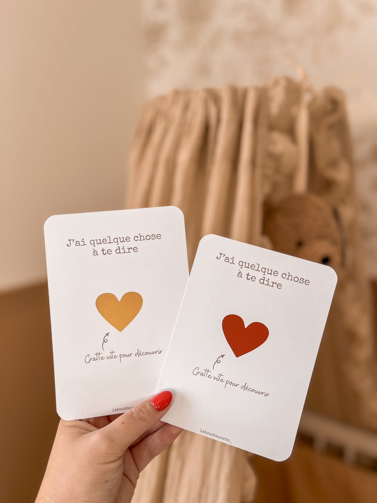 Carte à gratter personnalisée - J'ai quelque chose à te dire