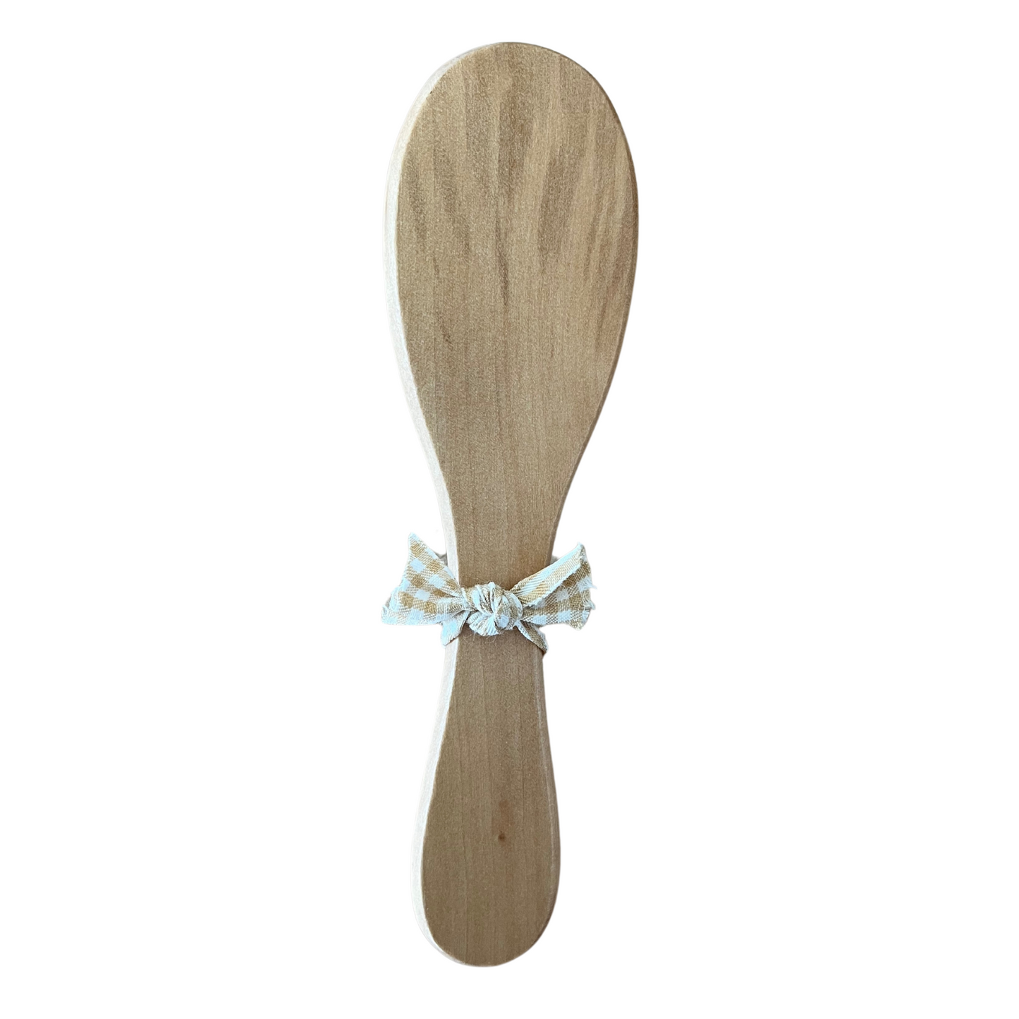 Brosse à cheveux bébé personnalisée - motif vichy beige