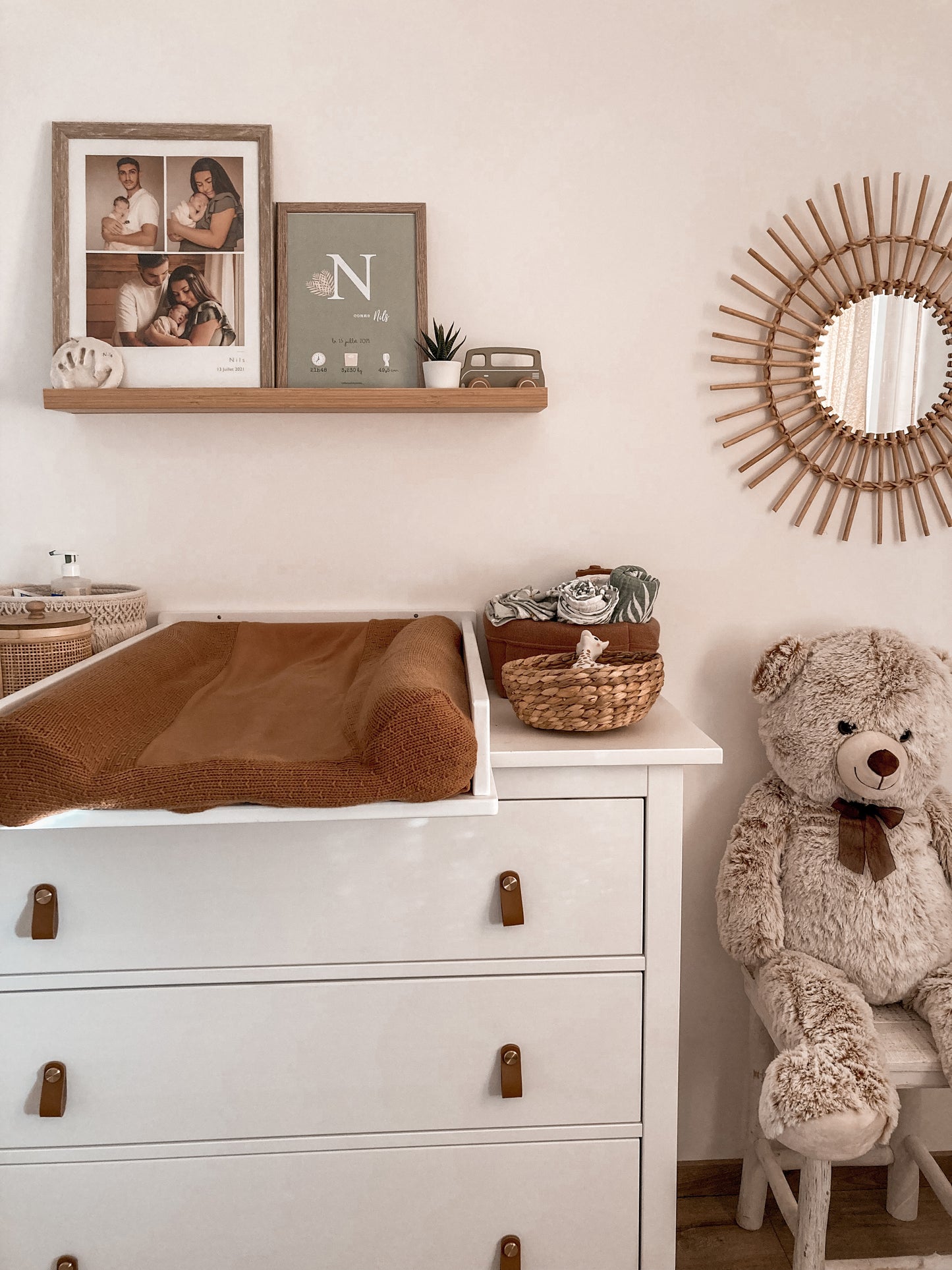 Affiche naissance personnalisée - Vert kaki