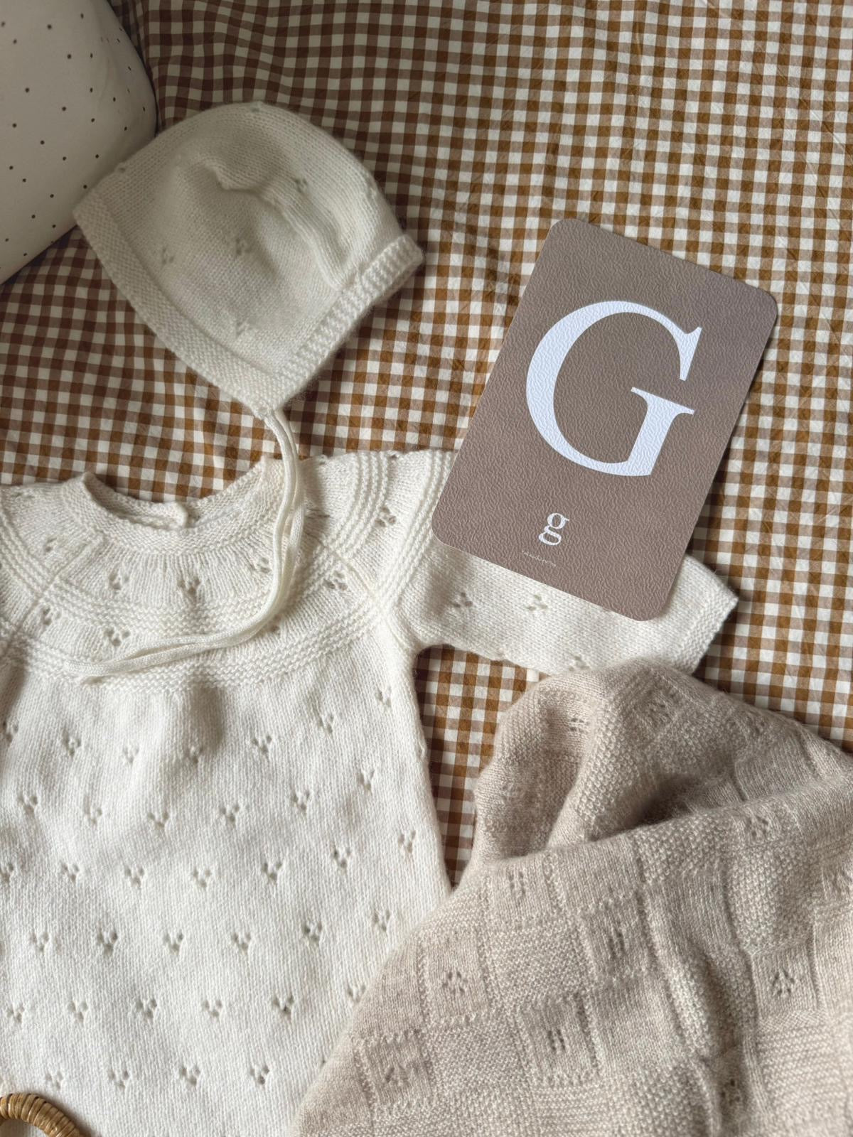 Carte alphabet - marron