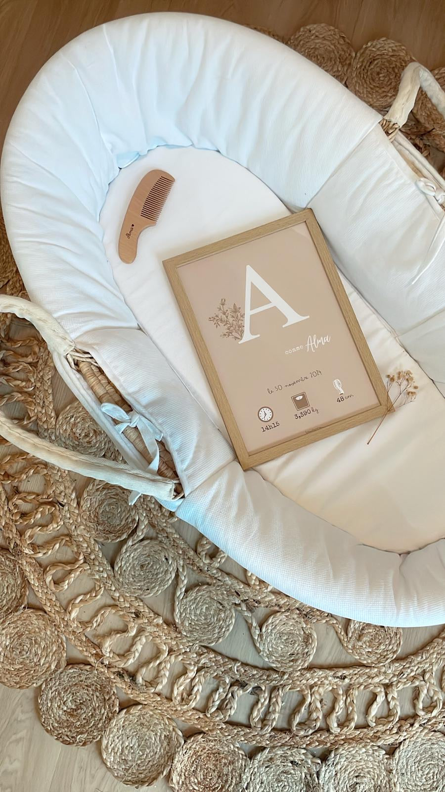 Affiche naissance personnalisée - Beige