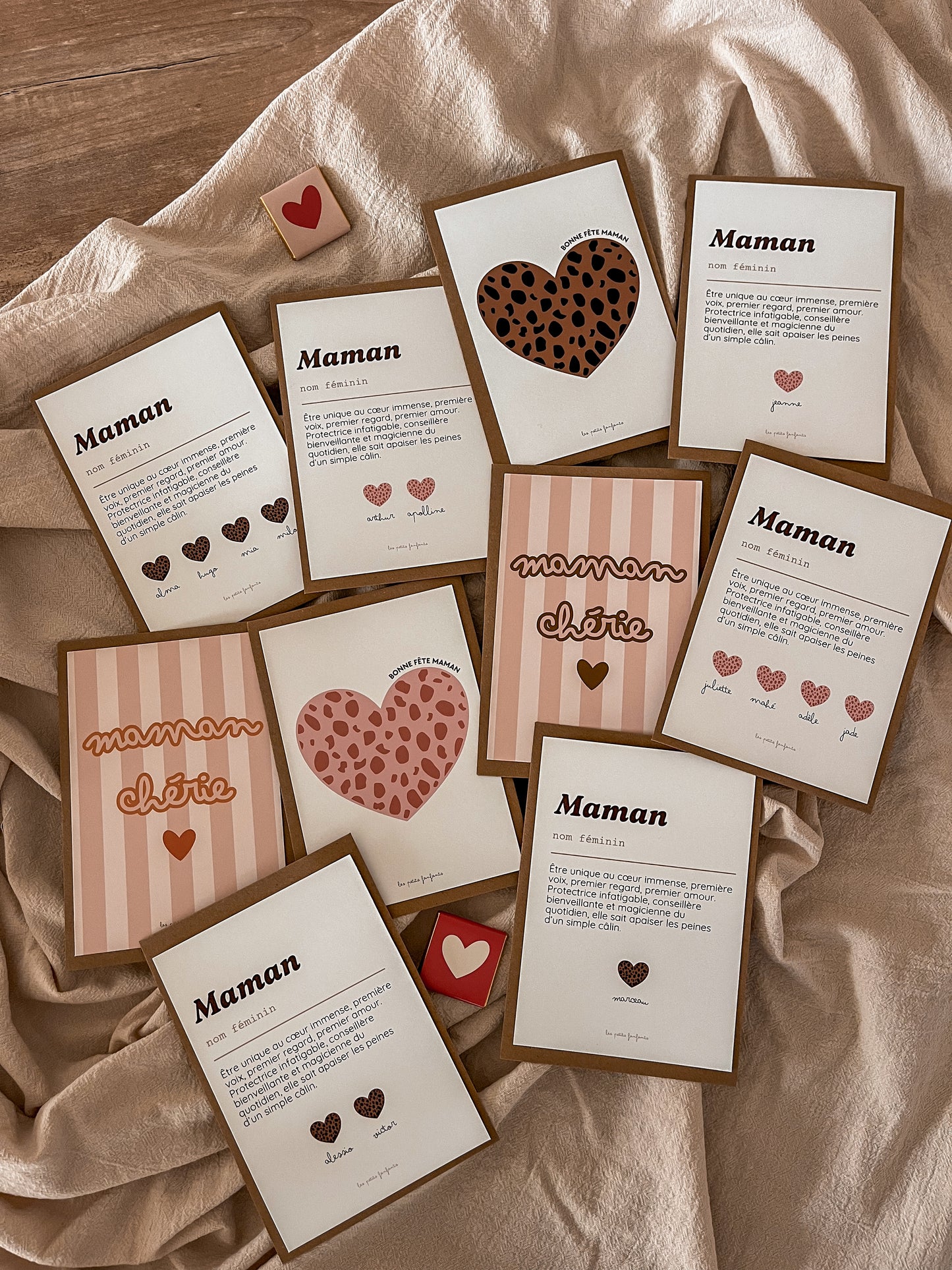Carte décorative - Bonne fête maman léopard marron