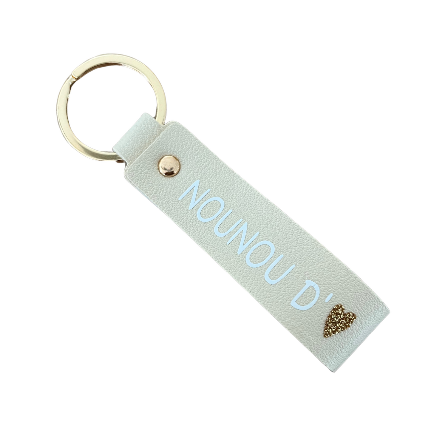 Porte-clés beige - personnalisable