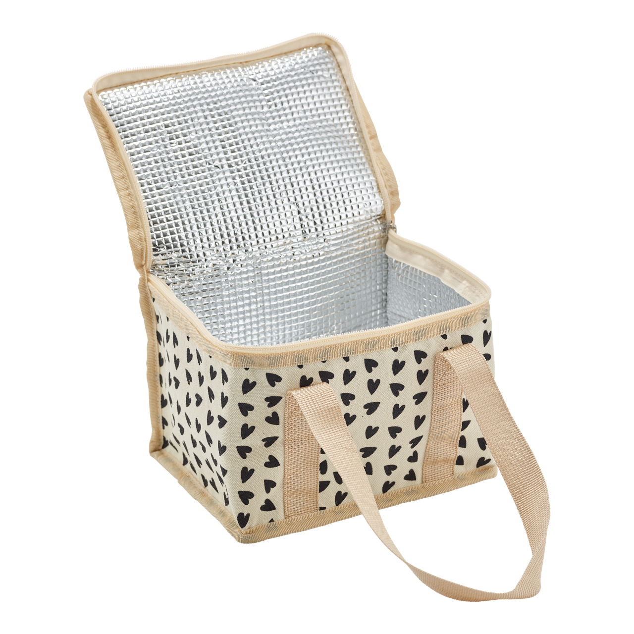 Sac de transport isotherme cœurs - Ecru