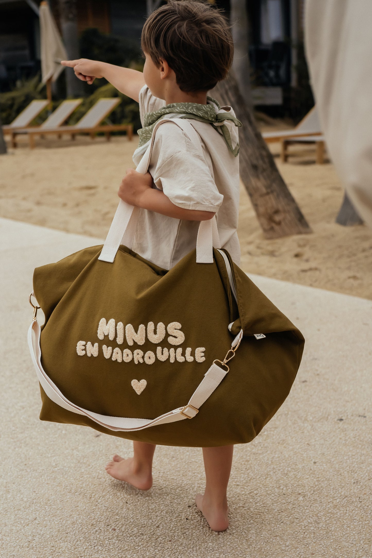 Sac/Cabas XL - Minus en vadrouille - Kaki