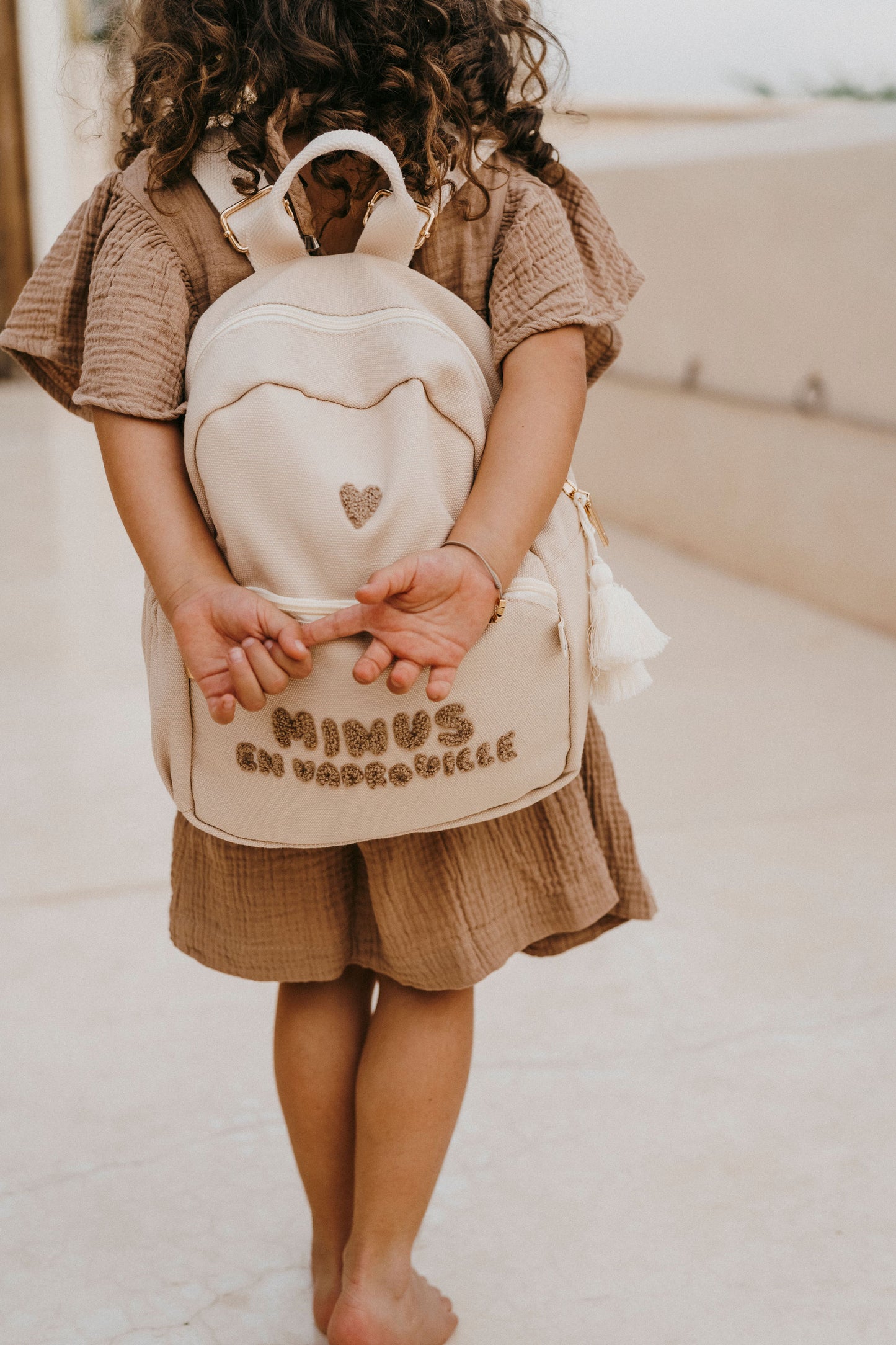 Sac à dos enfant - Minus en vadrouille - Beige