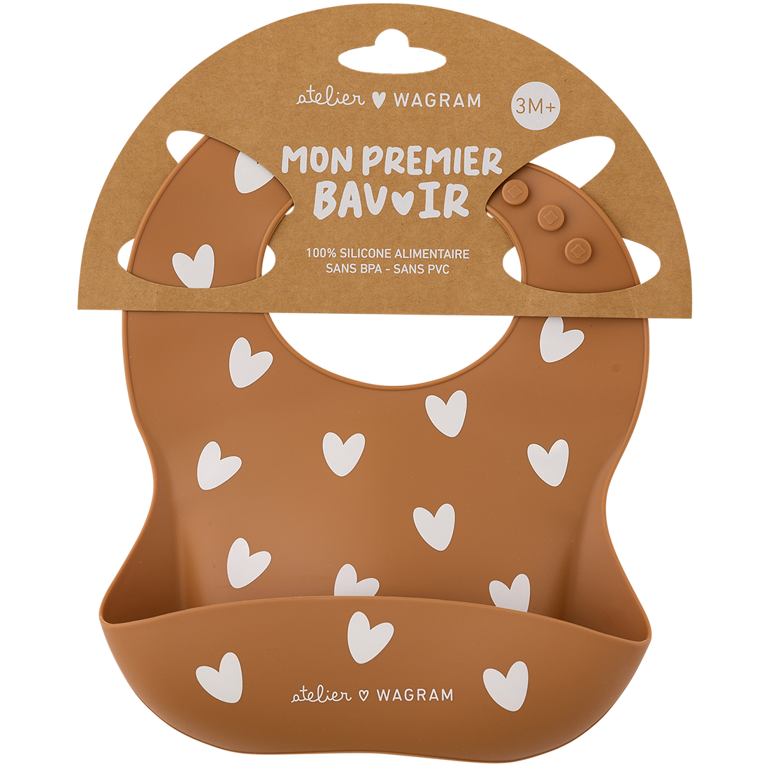 Bavoir silicone - Caramel