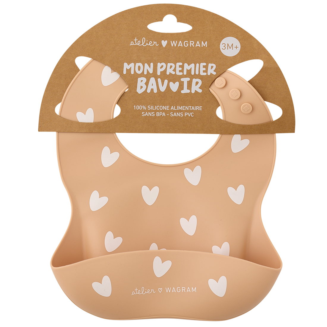 Bavoir silicone - Nougat