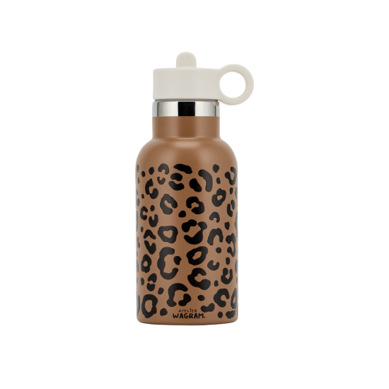 Gourde acier inox - Caramel Léopard