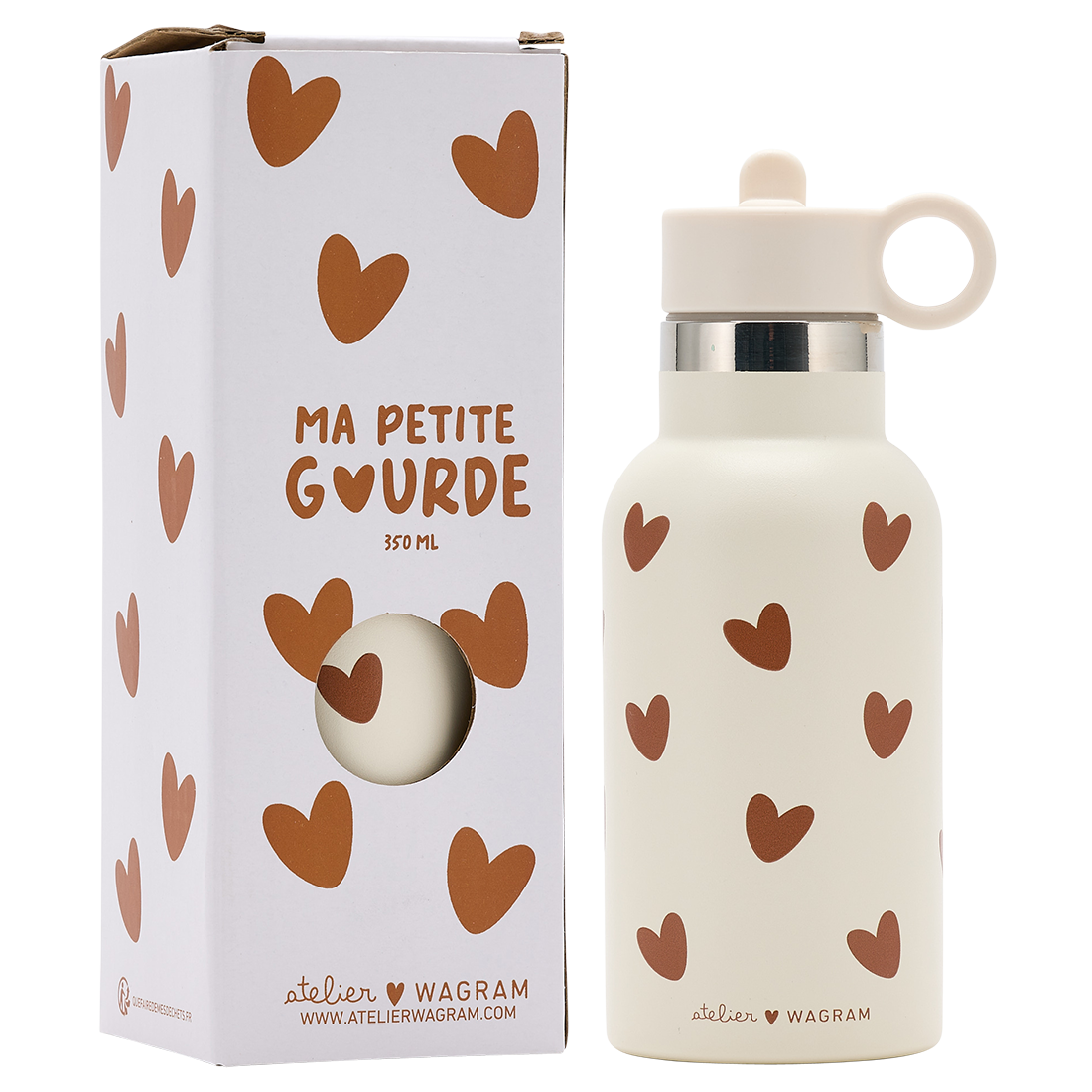Gourde acier inox - Crème