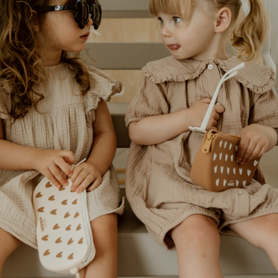 Trousse enfant en silicone - Crème