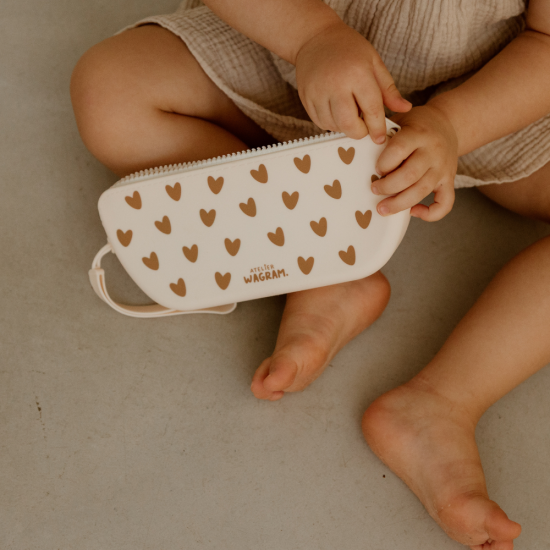 Trousse enfant en silicone - Crème
