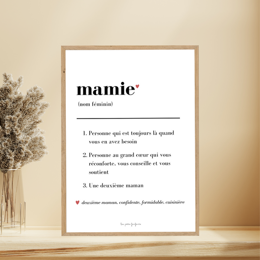 Affiche décorative - Définition Mamie
