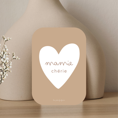 Carte décorative - mamie chérie