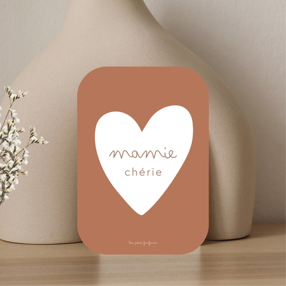 Carte décorative - mamie chérie