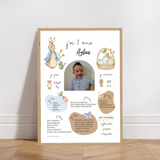 Thème Pierre Lapin - Affiche anniversaire