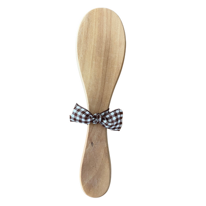Brosse à cheveux bébé personnalisée - motif vichy marron