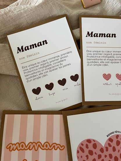 Affiche décorative - Définition Maman léopard marron