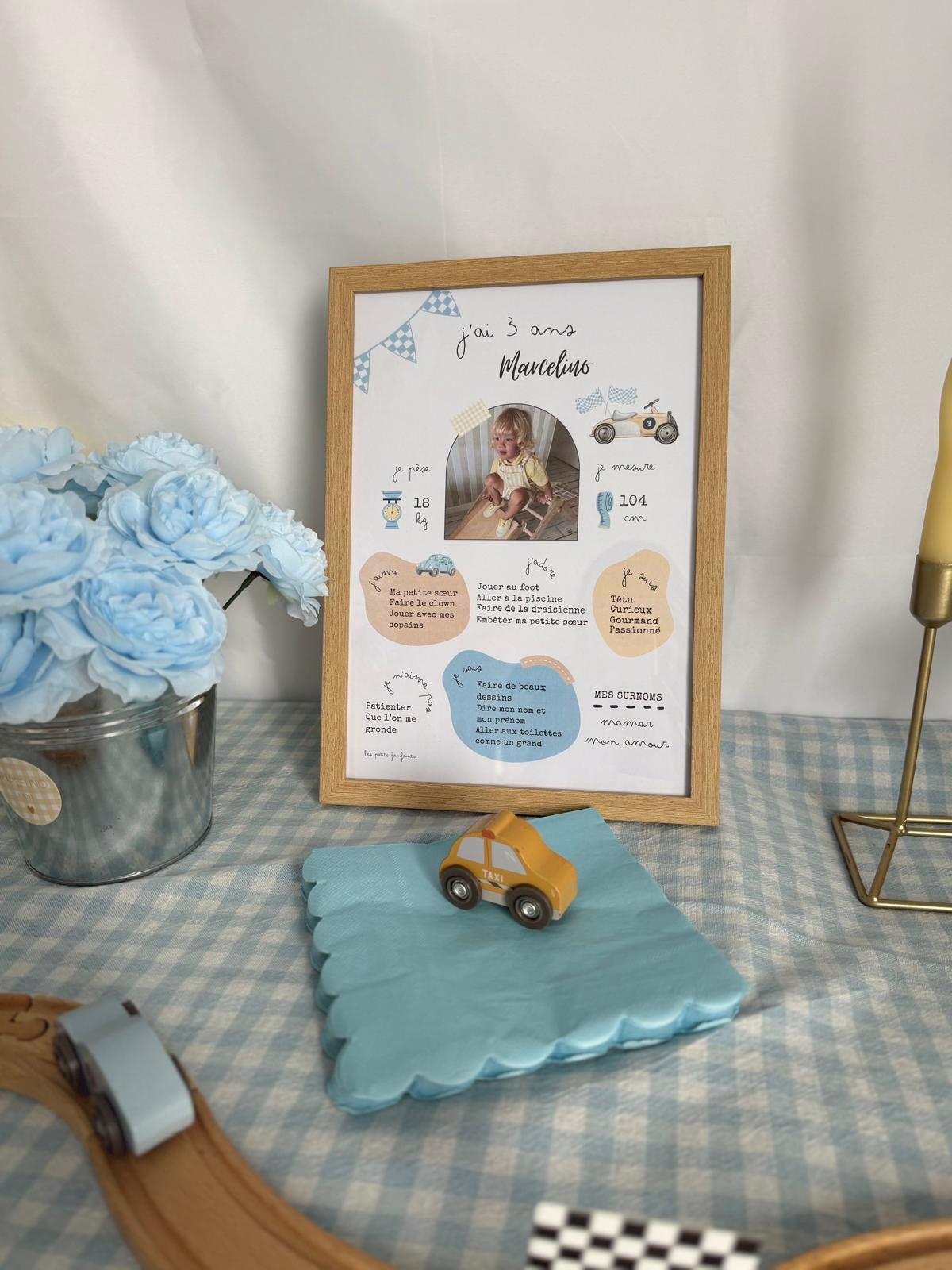 Thème Voiture Vintage - Affiche anniversaire