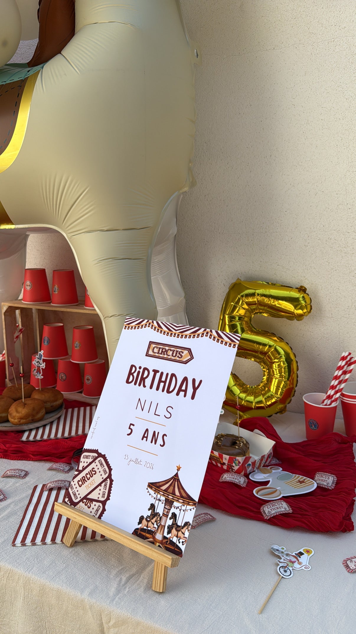 Thème Cirque - Affiche bienvenue anniversaire