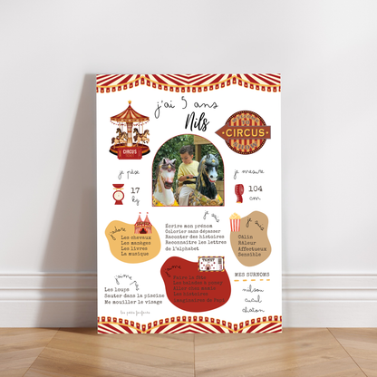 Thème Cirque - Affiche anniversaire