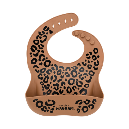 Bavoir silicone - Caramel Léopard