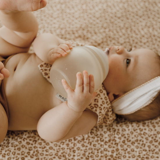 Lange bébé gaze de coton - Léopard écru