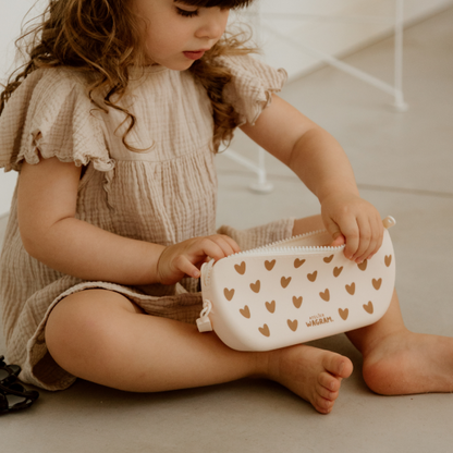 Trousse enfant en silicone - Crème