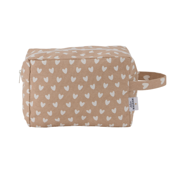 Trousse de toilette cœurs - Nougat